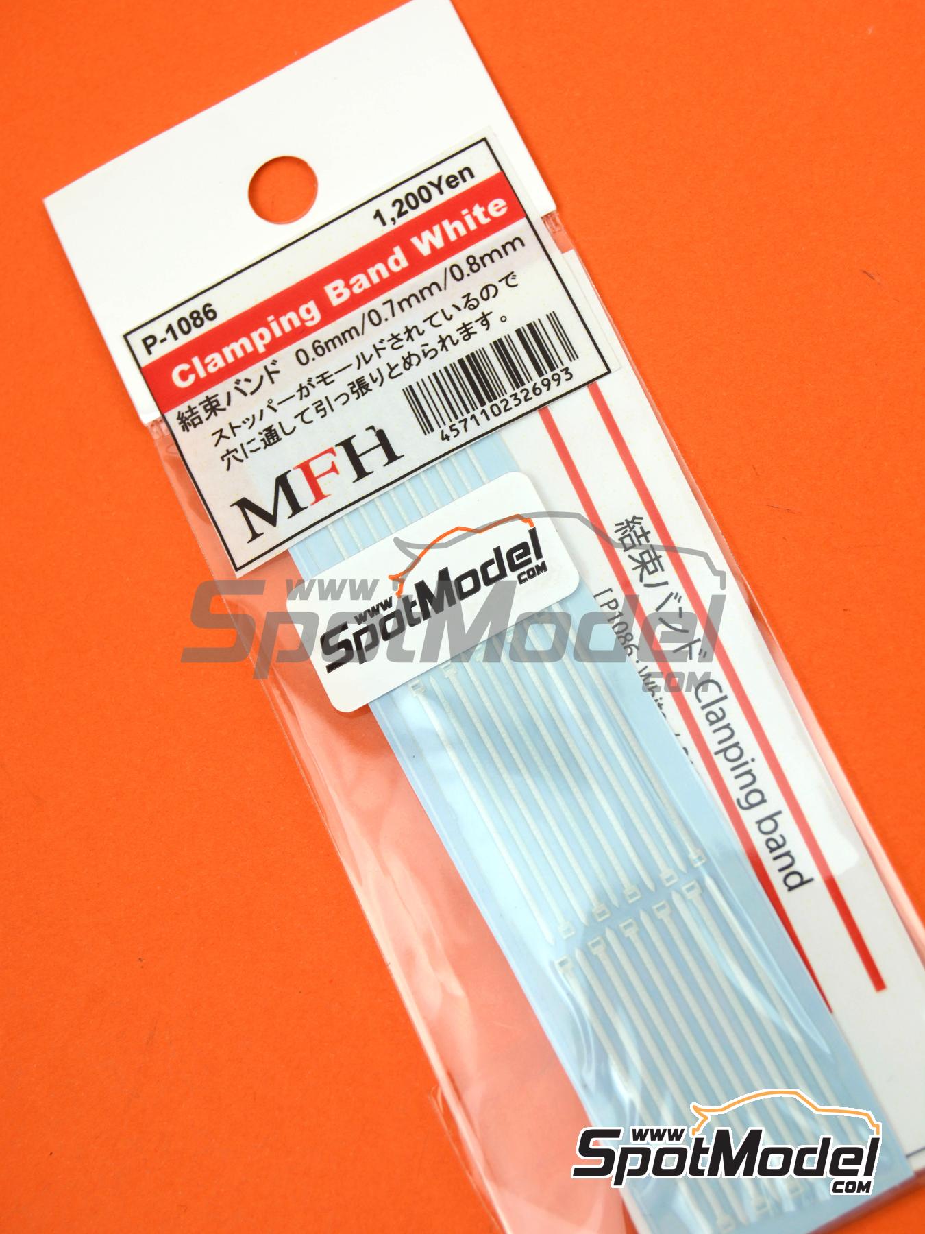 Model Factory Hiro P1086: Clamps 1/12 scale - White zip-tie